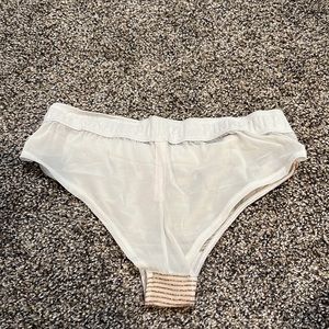 VS/PINK sheer white and gold panties